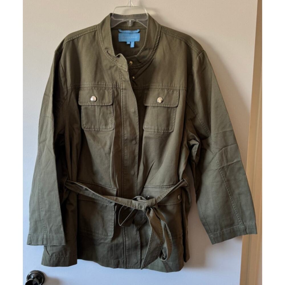 Draper James Field Jacket in Green Twill Size 3X - Picture 2 of 6
